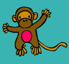 Dibujo Mono pintado por blanki