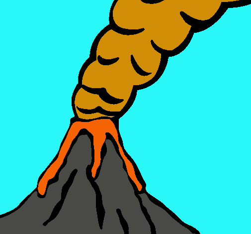 Dibujo Volcán pintado por yamin