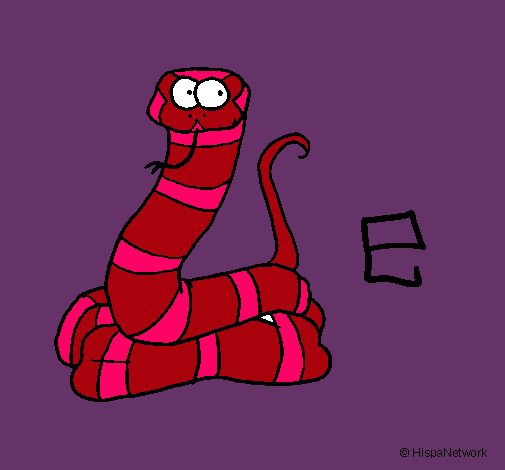 Dibujo Serpiente pintado por b18a