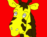 Dibujo Cara de jirafa pintado por katica