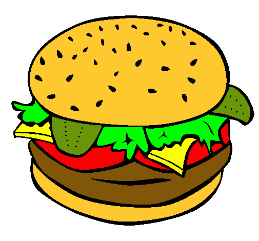 Dibujo Hamburguesa completa pintado por yyaajjiizz