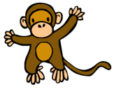Dibujo Mono pintado por guano