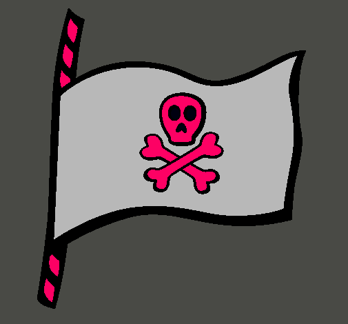 Dibujo Bandera pirata pintado por isabimbo