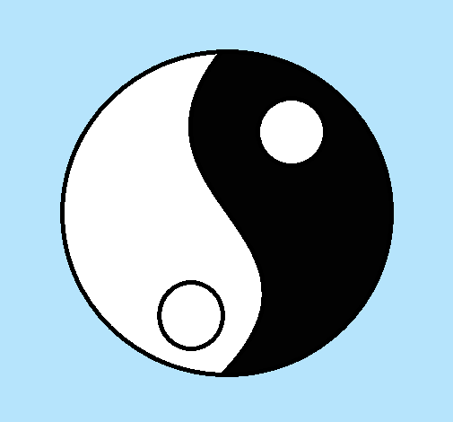 Dibujo Yin y yang pintado por LoveAndres