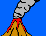 Dibujo Volcán pintado por KYRIOS 