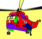 Dibujo Helicóptero al rescate pintado por salah