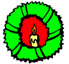 Dibujo Corona de navidad II pintado por mailena