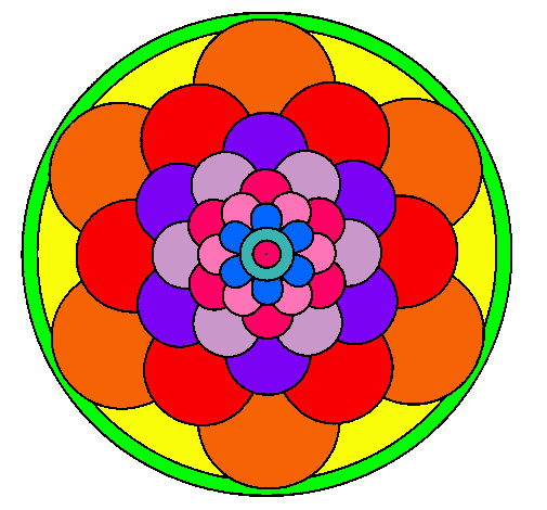 Dibujo Mandala 22 pintado por vale2004