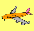 Dibujo Avión de pasajeros pintado por ALEXrojas2006