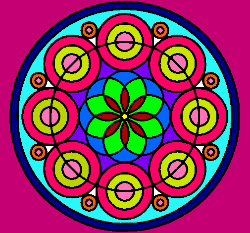 Dibujo Mandala 35 pintado por mia123