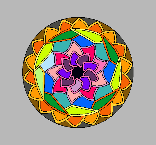 Dibujo Mandala 1 pintado por paollana