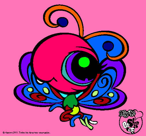 Dibujo Mariposa Littlest Pet Shop pintado por vale2004