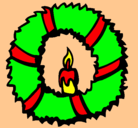 Dibujo Corona de navidad II pintado por gffhhghnk