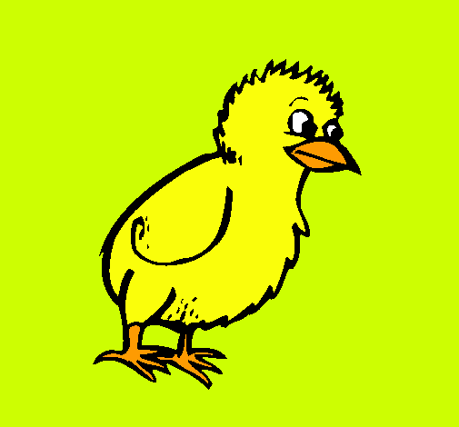 Dibujo Pollito pintado por animal