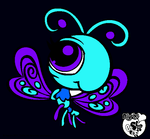 Dibujo Mariposa Littlest Pet Shop 2 pintado por xinerexius