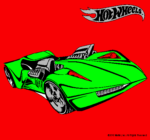 Dibujo Hot Wheels 4 pintado por nafasica