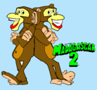 Dibujo Madagascar 2 Manson y Phil 2 pintado por sanpier