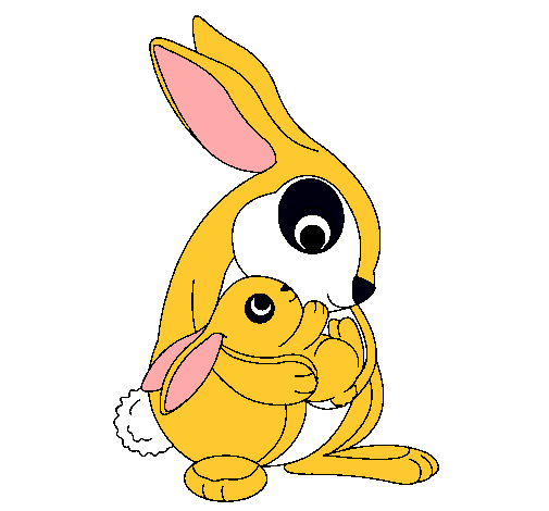 Dibujo Madre conejo pintado por kaoshi
