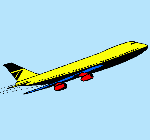 Dibujo Avión en el aire pintado por messi7