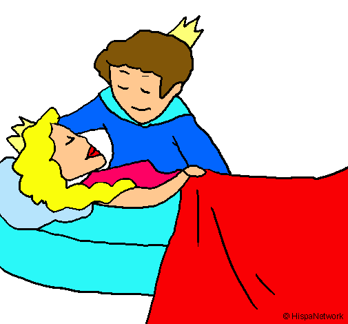 Dibujo La princesa durmiente y el príncipe pintado por klauditah