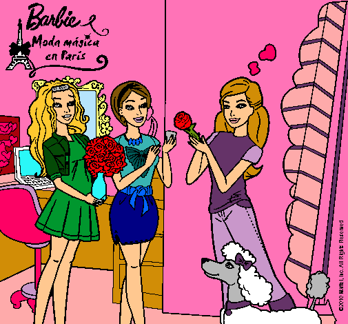 Dibujo Barbie de compras con sus amigas pintado por Angyyy