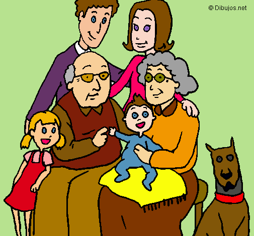 Dibujo Familia pintado por milgen