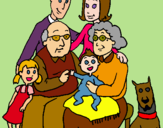 Dibujo Familia pintado por milgen