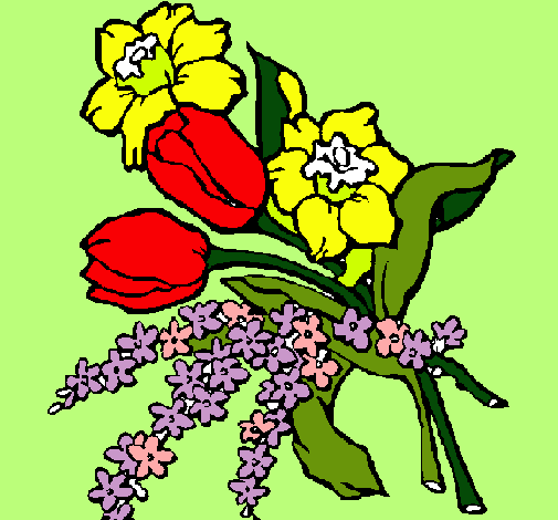 Dibujo Ramo de flores pintado por louisa