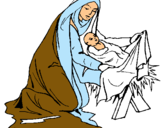 Dibujo Nacimiento del niño Jesús pintado por ieladan