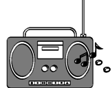 Dibujo Radio cassette 2 pintado por phjw