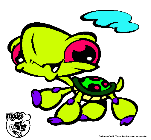 Dibujo Tortuga Littlest Pet Shop pintado por virji-vvv