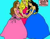 Dibujo Barbie y sus amigas princesas pintado por alisondddsjh