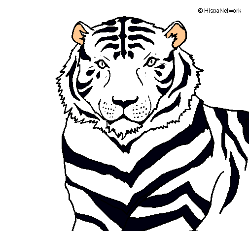 Dibujo Tigre pintado por gehijka