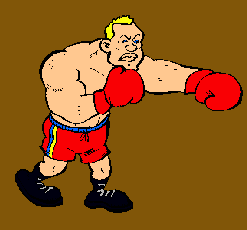 Dibujo Boxeador pintado por alamo