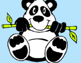 Dibujo Oso panda pintado por pityy