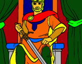 Dibujo Caballero rey pintado por  ipclgbifj