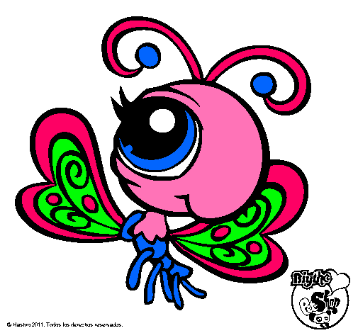 Dibujo Mariposa Littlest Pet Shop 2 pintado por virji-vvv