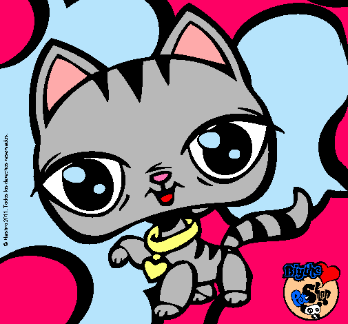 Dibujo Gatito Littlest Pet Shop pintado por fashion9