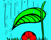 Dibujo Mariquita protegida de la lluvia pintado por jaacito