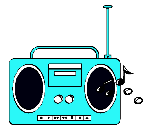 Dibujo Radio cassette 2 pintado por PuBm