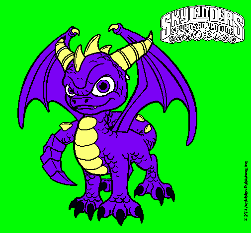 Dibujo Spyro pintado por gehijka