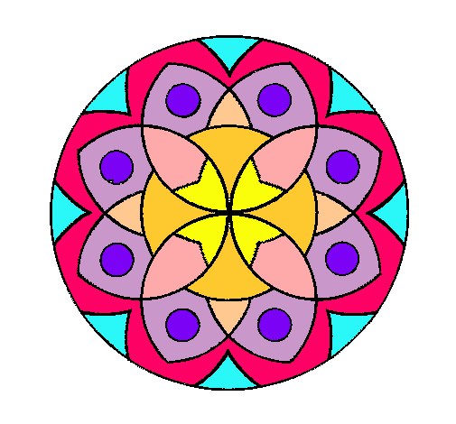 Dibujo Mandala 13 pintado por ornee