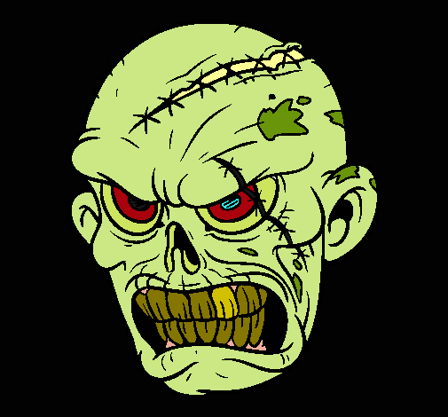 Dibujo Zombie pintado por LadronaRk