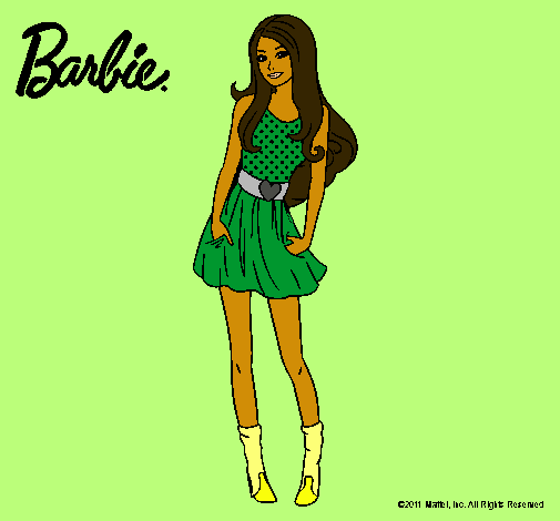 Dibujo Barbie veraniega pintado por Angyyy