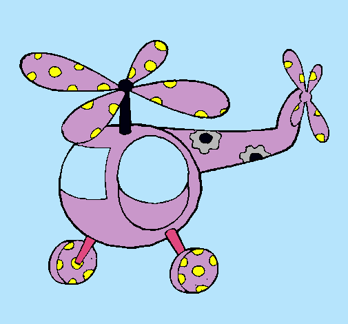 Dibujo Helicóptero adornado pintado por messi7