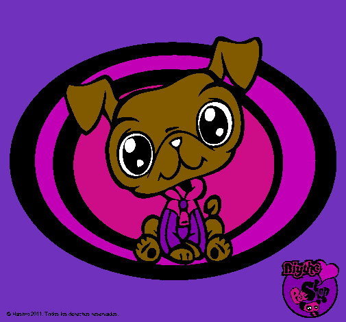 Dibujo Perrito Littlest Pet Shop pintado por alegria