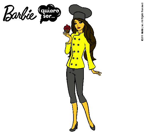 Dibujo Barbie de chef pintado por Angyyy