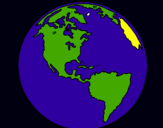 Dibujo Planeta Tierra pintado por cnec