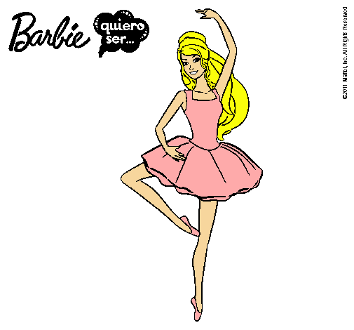 Dibujo Barbie bailarina de ballet pintado por naomiflor