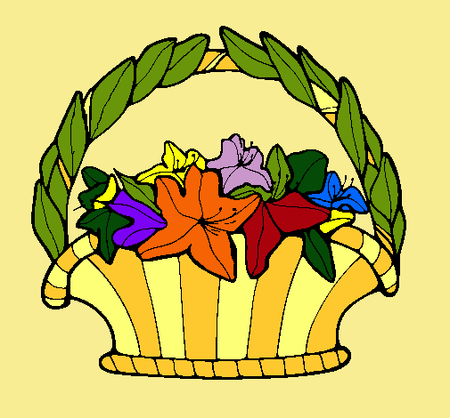 Dibujo Cesta de flores 4 pintado por Natipao